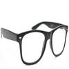 Fads & Fashions Classic Retro Oversized Style Mens Womans Geek Nerd Reading Glasses +0.5 up to +4.0 TN49 (Shiny Black, 4.00, multiplier_x) view 1