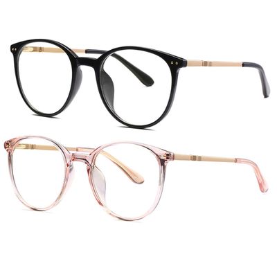 SIKAITE 2 Packs Reading Glasses for Ladies Men Reading magnifier Glasses Made with a Sprung Hinge (black and pink, 2.75, diopters)