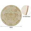 LYEAA Circles Star Pendulum Board Wooden Divination Metaphysics, Pendulum Board with Stars Moon Carved Coasters Astrology Game Plate Metaphysical Healing Meditation Boards view 3