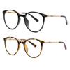 SIKAITE 2 Packs Reading Glasses for Ladies Men Reading magnifier Glasses Made with a Sprung Hinge (black and leopard, 2.25, diopters) view 1