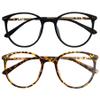 SIKAITE 2 Packs Reading Glasses for Ladies Men Reading magnifier Glasses Made with a Sprung Hinge (black and leopard, 2.25, diopters) view 2