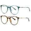 SIKAITE 2 Packs Reading Glasses for Ladies Men Reading magnifier Glasses Made with a Sprung Hinge (green and leopard, 1.5, diopters) view 1