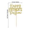 24Pcs Gold Glitter Father's Day Cupcake Toppers Happy Father's Day Best Dad Cake Toppers Birthday Party Super Dad Cake Decorations Toppers Picks for Father's Birthday Party Supply view 2