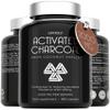 Activated Charcoal Tablets 2000mg - Activated Charcoal Capsules for Flatulence - 180 Capsules - 100% Pure Charcoal from Coconut Shells - 6 Caps Dose - Active Carbon Stomach Supplement for Adults view 1