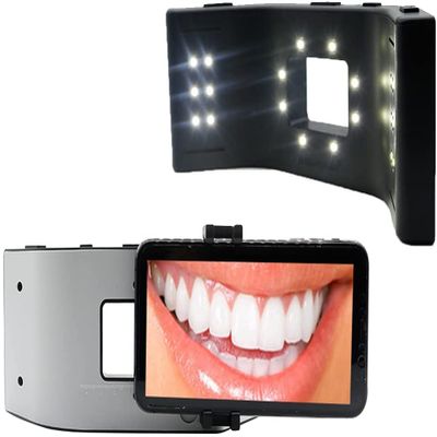 6500K Dental Photography LED Mobile Holder, Mobile Dental Photography Light, Dental Oral LED Light for Mobile Photography, Dental Photography Equipment for Fill Light