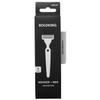 BOLDKING RAZOR FOR MEN | blade for normal skin | flexible with 3-layer razor blades | safety for beard, head, shoulders, back, intimate shaving | wet razor with suction cup holder view 1
