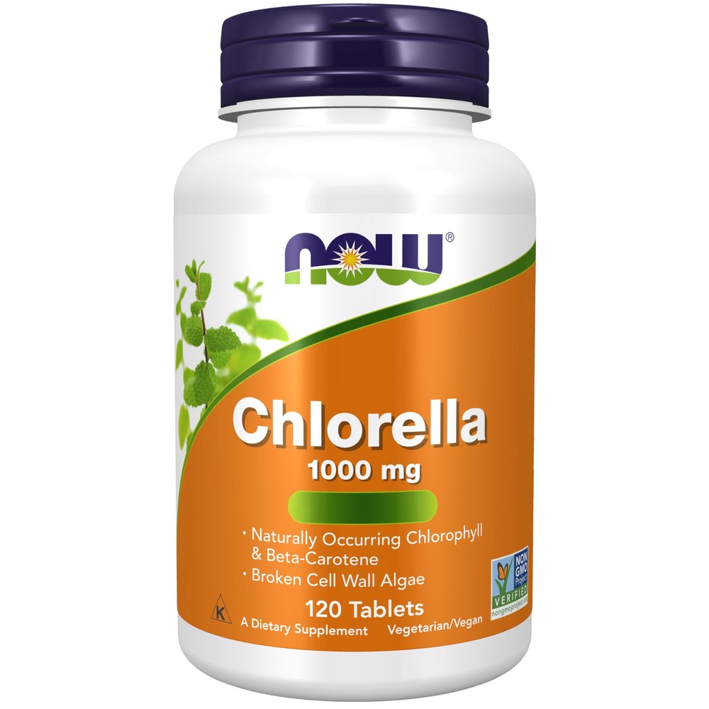 Now Foods, Chlorella, 1.000mg, with Broken Cell Walls, 120 Vegan Tablets, Lab-Tested, Soy Free, Gluten Free, Vegetarian, Non-GMO