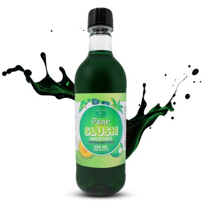 Aromhuset Pear Slush Concentrate 500 ml - Mixing Ratio 1:5 - Flavoured Frozen Slushie Syrups Mix for Slush and Ice Drinks Machines