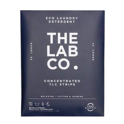The Lab Co. Laundry Detergent Strips Washing Sheets | Eco Ultra-Concentrated | Non-Bio for Sensitive Skin | Non-Toxic Fragrance | EDC-Free | Lab-Tested | Relaxing Cotton Lavender Jasmine | 32 Loads