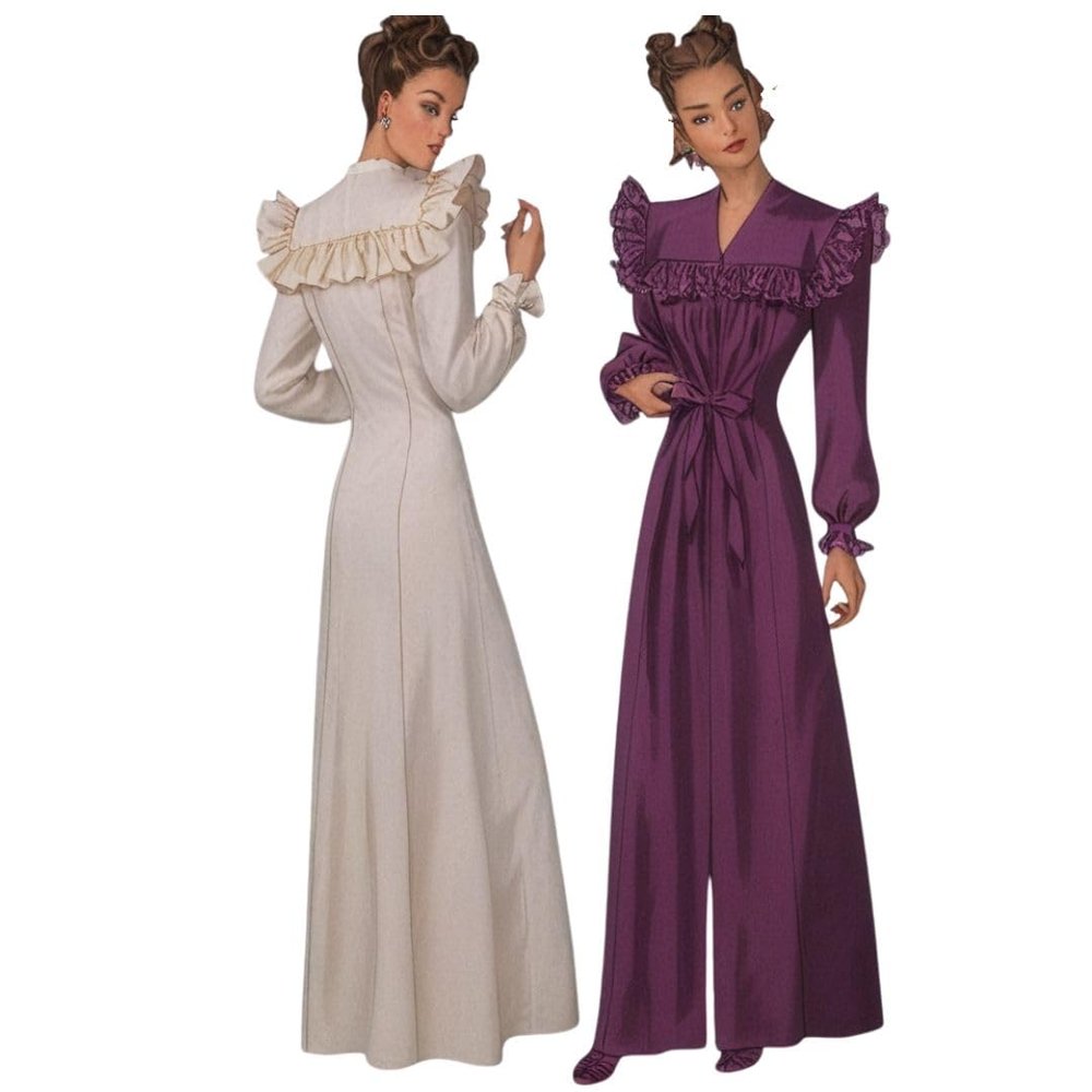 1940s Pattern, Lingerie, Negligee, Nightdress, Gown - Bust: 30 (76.2cm)