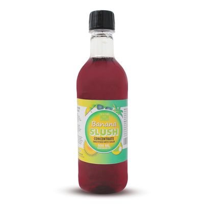 Aromhuset 500ml Banana Slush Concentrate - Mixing Ratio 1:5 - Flavoured Frozen Slushie Syrups Mix for Ice Drinks Machines, Blender Mix, DIY Cocktails & More