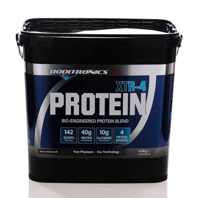 Boditronics XTR-4 Protein Powder is Protein Supplement with Whey Protein Concentrate, Micellar Casein, Soy Protein Isolate in High Glutamine and Amino Acids (Rich Chocolates, 4 kg)
