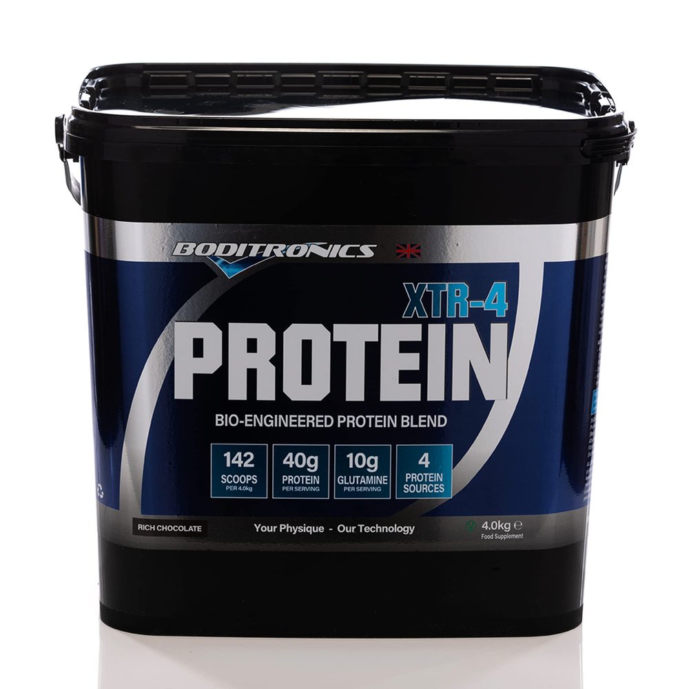 Boditronics XTR-4 Protein Powder is Protein Supplement with Whey Protein Concentrate, Micellar Casein, Soy Protein Isolate in High Glutamine and Amino Acids (Rich Chocolates, 4 kg)