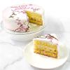 Victoria Sponge pink blossom tree themed birthday cake - A delicious traditional vanilla sponge cake with buttercream and a rich apple and raspberry jam, serves 10-12 portions. Baked by bakerdays. view 2