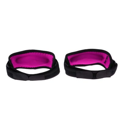 1 Pair Tennis & Golfers Elbow Support Brace Strap, Wrist Sweatband Compression Pad Band for Men and Women Basketball Fitness Tennis Rose Red