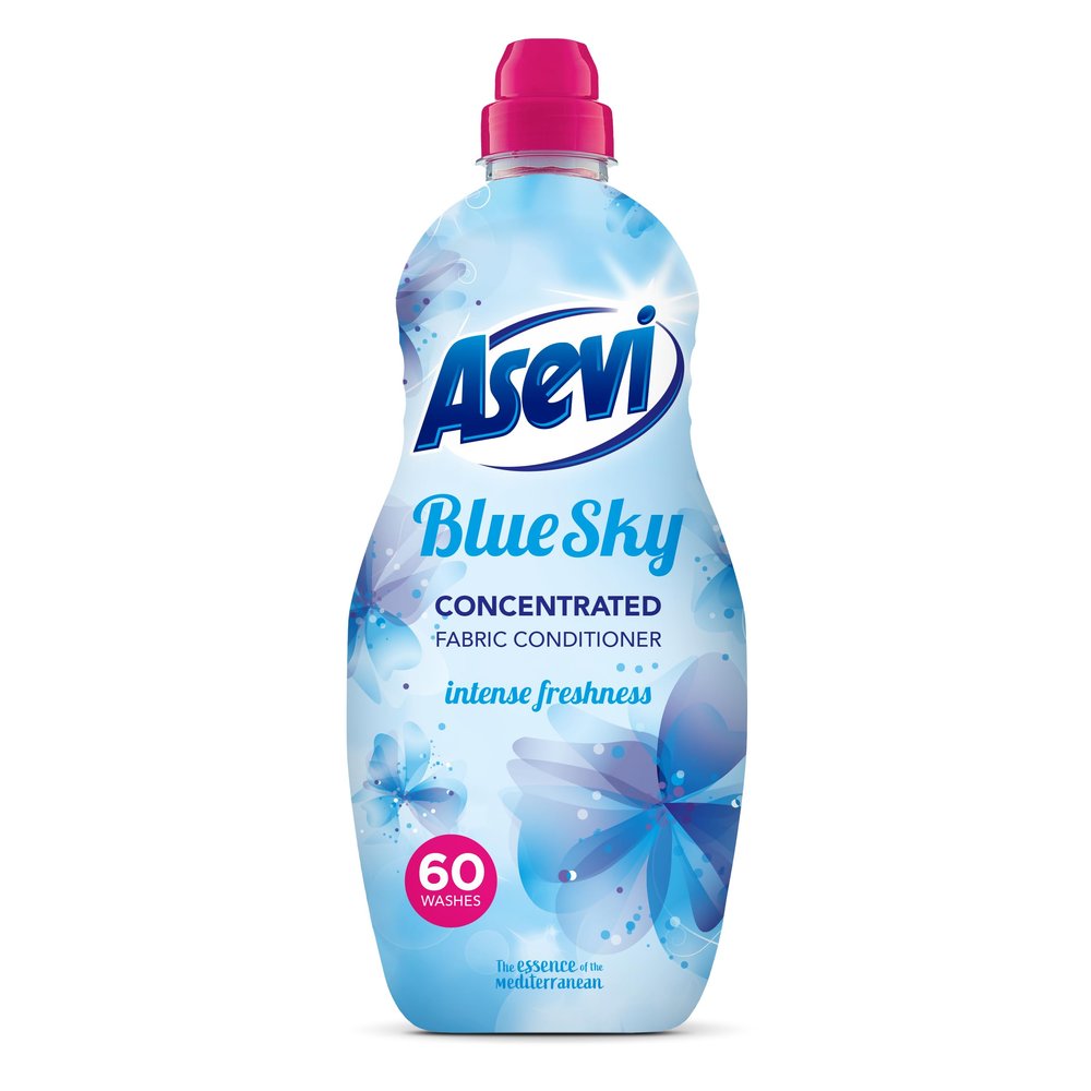 Asevi Fabric Softener, Laundry Conditoner, Liquid Fabric Softener, 1380ML, 60 Washes Blue