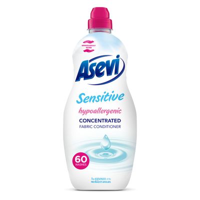 Asevi Fabric Conditioner, Laundry Conditioner, Liquid Fabric Conditioner, 1.38L, 60 Washes, Sensitive