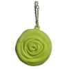 Adorable Pink Peri - Menstrual Period Cup Case Storage Bag | Rose Design + Silicon Material | Easy to carry, clean, and use | Metal Chain attached | Multi-use for small items (Cup not included) Green view 1