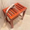 ASD321 Wooden Bath stool, Waterproof Bathroom Stool for Elderly Bath Chair Wood Shower Bench Adult Non-slip Wooden Shower seat Bathtub Spa Change Shoes Stool (Color : A1) view 1