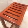 ASD321 Wooden Bath stool, Waterproof Bathroom Stool for Elderly Bath Chair Wood Shower Bench Adult Non-slip Wooden Shower seat Bathtub Spa Change Shoes Stool (Color : A1) view 2