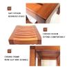 ASD321 Wooden Bath stool, Waterproof Bathroom Stool for Elderly Bath Chair Wood Shower Bench Adult Non-slip Wooden Shower seat Bathtub Spa Change Shoes Stool (Color : A1) view 3