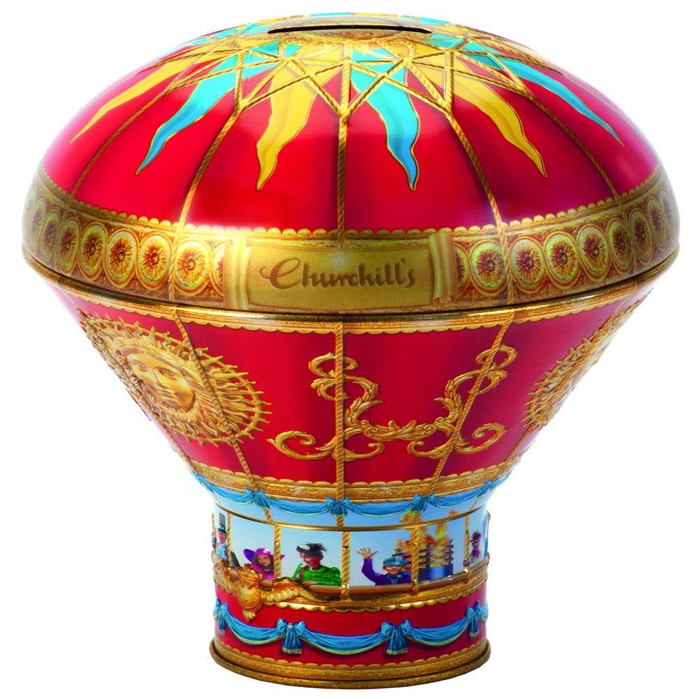 Churchill's Confectionery - Victorian Hot Air Balloon Red 150g Chocolate Fudge