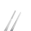 5.5 inch 14cm Stainless Steel Precision Tweezers with Blunt Serrated Tips for Electronics Crafts view 3