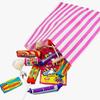 100 Candy Stripe Bags, Recyclable Pink Striped Sweet Bags Sweets Candies Cookies Wedding Buffet, Paper Sweet Bags For Cake Party Gift Shop, 5" x 7" view 2
