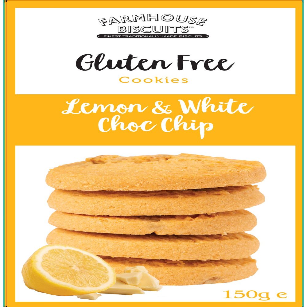 FARMHOUSE Gluten Free Lemon & White Chocolate Chip Cookies 2.2kg, 12 Count