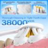 Aneebart Sonic 2 Pack Electric Toothbrush for Adults and Kids, Travel Toothbrush Includes 12 Replacement Toothbrush Heads, 6 Modes with 2 MIN Smart Timer (Black White) view 4