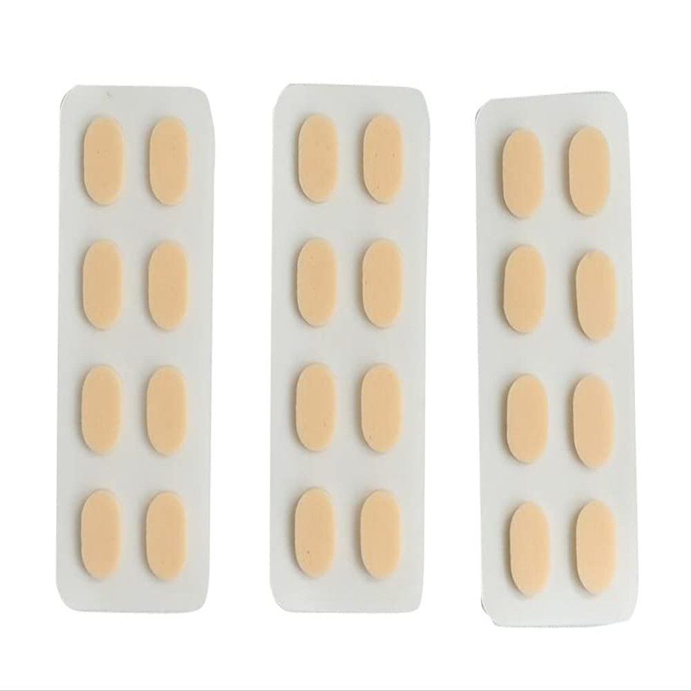 24 Pairs Eyeglass Nose Pads, Comfortable Sponge Nose Pads, Anti-Slip Soft Foam Glasses Nose Pads, Nose Pressure Relieve Pads, Orange Oval
