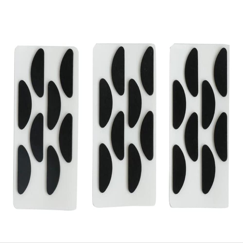 24 Pairs Eyeglass Nose Pads, Comfortable Sponge Nose Pads, Anti-Slip Soft Foam Glasses Nose Pads, Nose Pressure Relieve Pads, Black Half Round