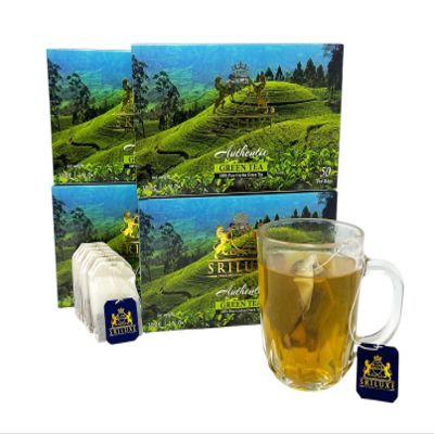 SRILUXE - Green Tea Bags | Bulky Buy 200 Teabags | 100% Natural & Pure | High in Antioxidants | (Multi Pack of 4 x 50 Teabags)