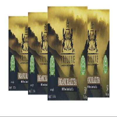100% Pure Organic Black Tea Bags | Luxury Ceylon Black 200 Teagags | Natural Tea High in Antioxidant |(Multi Pack of 4 x 50 Teabags)