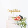 Gold Glitter Congratulations Cake Topper - Congrats Cake Topper - Graduation, Wedding, Retirement, Birthday, Anniversary, Celebration Party Decorations view 4