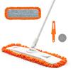 JEHONN Microfiber Floor Mops, Flat Dust Mop for Laminate Hard Wood Floor Vinyl Tile Wall, Wet Dry Mop for Kitchen Bathroom with Scouring Pad view 1