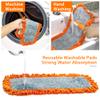 JEHONN Microfiber Floor Mops, Flat Dust Mop for Laminate Hard Wood Floor Vinyl Tile Wall, Wet Dry Mop for Kitchen Bathroom with Scouring Pad view 4