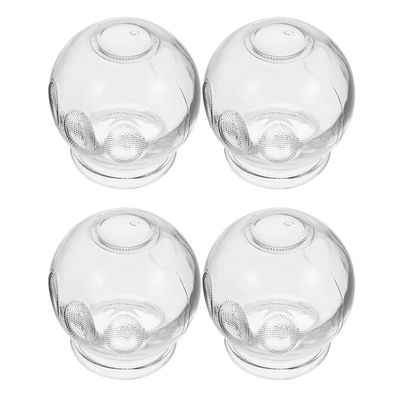 4pcs Glass Fire Massage Vacuum Suction Cupping Cups Body Cupping Glass Massage Tools