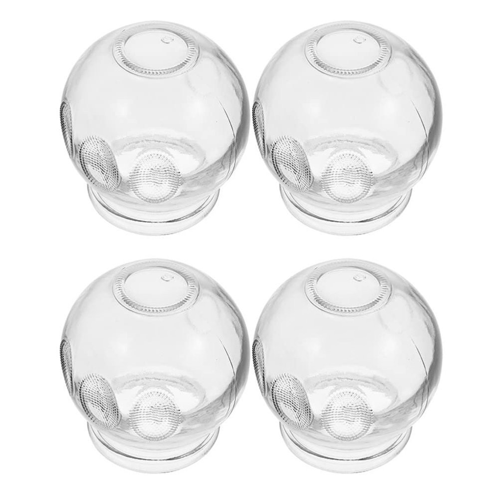 4pcs Glass Fire Massage Vacuum Suction Cupping Cups Body Cupping Glass Massage Tools