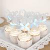 Bymivofun 24 Pieces Glitter One Cupcake Toppers Cupcake Decorations 1st Birthday Anniversary Birthday Kids Party Decorations (Silver) view 3