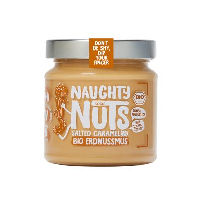 NAUGHTY NUTS Bio Peanut Butter Salted Caramel | Vegan peanut butter | 100% Natural | Without palm oil & sugar | Ideal as a topping for muesli 250 g