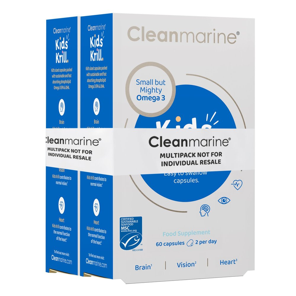 Cleanmarine for Kids  Packed with A Potent Form of Omega 3 - Small But Powerful Fish Oil Capsules, 200mg Per Capsule  60/120 Servings  120 Capsules