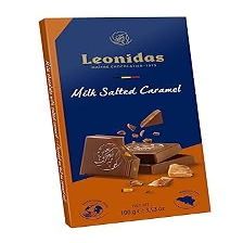 Leonidas Milk Salted Caramel Chocolate Bars (2 x 100 g)  Premium Belgian Milk Chocolate with Smooth Caramel & Sea Salt | 100% Pure Cocoa Butter, No Palm Oil | Luxury Belgian Chocolatier Gift Pack