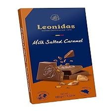 Leonidas Milk Salted Caramel Chocolate Bars (2 x 100 g)  Premium Belgian Milk Chocolate with Smooth Caramel & Sea Salt | 100% Pure Cocoa Butter, No Palm Oil | Luxury Belgian Chocolatier Gift Pack