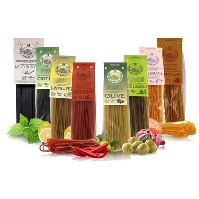 Antico Pastificio Morelli - Italian Artisan Flavoured Pasta - Mixed Box 8 Shapes - 2.25 Kg