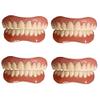 XZLZMD Silicone Dentures Whitening Temporary Prosthesis Teeth Top Bottom Dental Prostheses Instant Perfect Smile Veneer Dentures Braces for Men And Women,4pair view 1