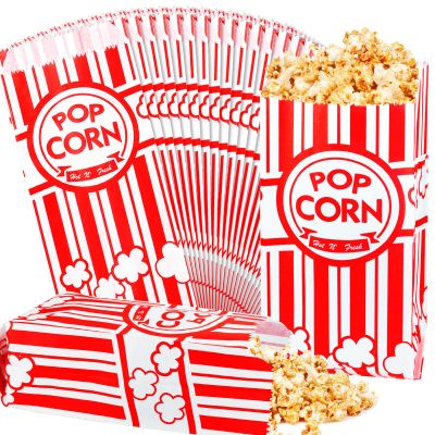 300pcs Paper Popcorn Bags for Party, 1 Oz Small Vintage Individual Servings Popcorn Container Pop Corn Bags Bulk for Popcorn Machine Accessories Supplies Movie Nights
