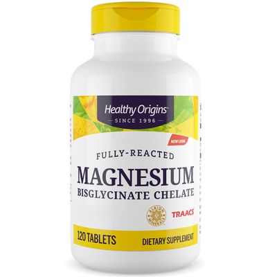 Healthy Origins, Magnesium Bisglycinate Chelate, 200mg Magnesium, 120 Vegan Tablets, Vegetarian, Gluten Free, SOYA Free, Non-GMO