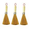 3pcs Bamboo Kitchen Wok Brush Pan Pot Cleaning Brush with Long Wooden Handle Kitchen Cleaning Tools for Kitchen Restaurant view 1