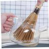 3pcs Bamboo Kitchen Wok Brush Pan Pot Cleaning Brush with Long Wooden Handle Kitchen Cleaning Tools for Kitchen Restaurant view 2